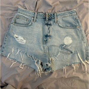 Forever 21 blue ripped high waisted Jean shorts